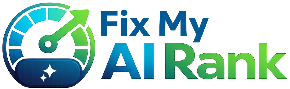 Fix My AI Rank — full wordmark